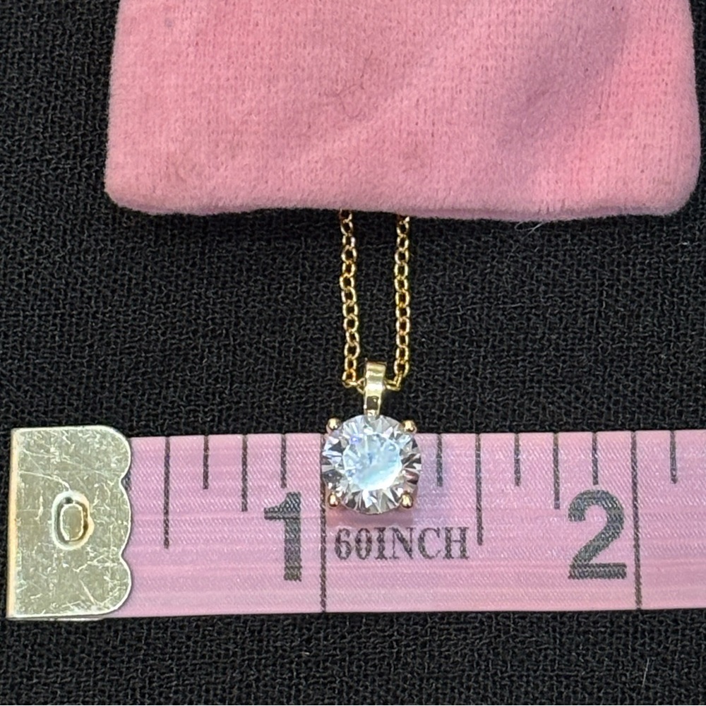 LRC CZ Solitaire Necklace & Earring set Gold tone Women's Jewelry Set​ - Picture 7 of 7